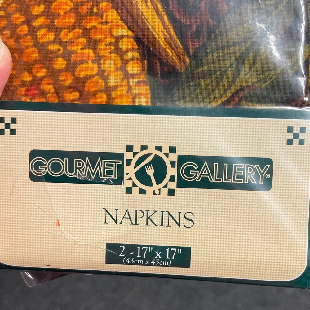 Gourmet‎ Gallery Sunflower Cloth Napkins lot of 4 NWT 90s Discontinued cotton